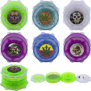 Młynek akrylowy grinder REMO do tytoniu fi 6,5 cm/4 part