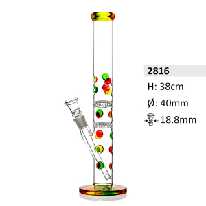 Bongo szklane  H 38 cm szlif 18,8 mm fi 40 mm- 2 x honeycomb