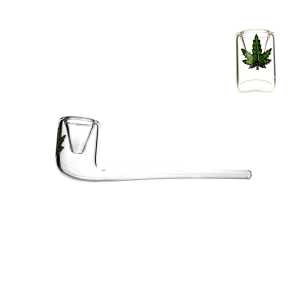 Fajka szklana Leaf L 12 cm