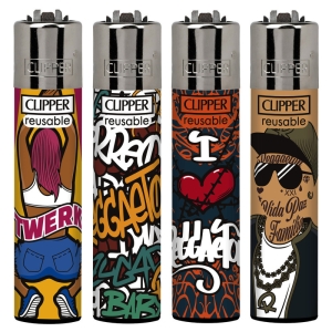 Zapalniczka CLIPPER I love music 2D (48pcs)