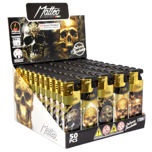 Zapalniczka żarowa Gold skull 50 pcs