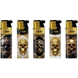 Zapalniczka żarowa Gold skull 50 pcs