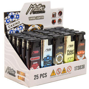 Zapalniczka Turbo jet metal 25 pcs