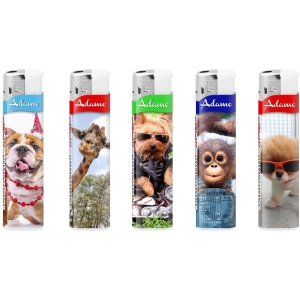 Zapalniczka piezzo Animals 50 pcs