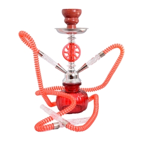 Fajka wodna Shisha H 26 cm / 2 węże Red