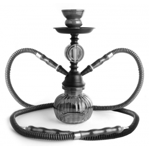 FAJKA WODNA SHISHA 26 CM BLACK /2 X WĄŻ