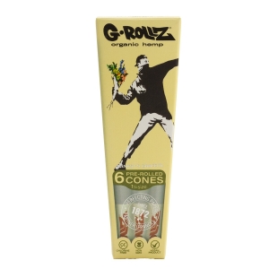 Cones G-Rollz Banksy Flower Towers Organic HEMP 1 1/4 - 6 pcs