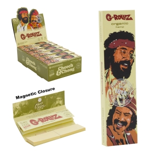 G-Rollz Cheech&Chong Vintage Faces Bibułka Hemp KS slim + tips