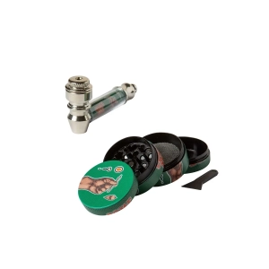 Zestaw grinder metal + fajka metal Come see your buds