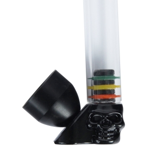 Fajka szklana SKULL  + sitka - 9 cm