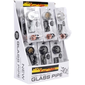 Fajka szklana + sitka + grinder