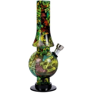 Bongo akrylowe Graffiti green H 20 cm