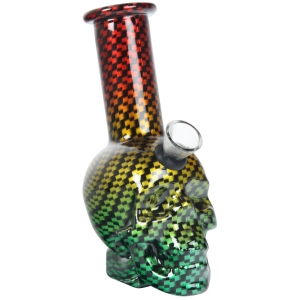 Bongo szklane mini SKULL H 14,5 cm