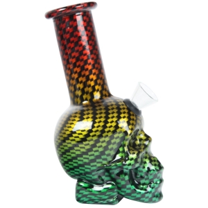 Bongo szklane mini SKULL H 14,5 cm