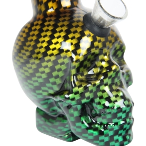 Bongo szklane mini SKULL H 14,5 cm