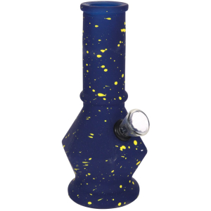 Bongo szklane mini  Sprinked Dark blue H 15 cm