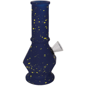 Bongo szklane mini  Sprinked Dark blue H 15 cm