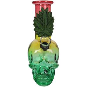Bongo szklane mini  LEAF  Rainbow H 15 cm