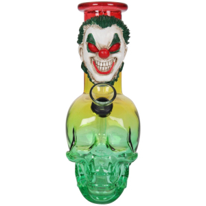 Bongo szklane mini  SKULL Rainbow H 15 cm