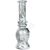 Bongo szklane mini Leave silver H 15 cm