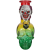 Bongo szklane mini  SKULL Rainbow H 15 cm