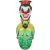 Bongo szklane mini  SKULL Rainbow H 15 cm