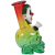 Bongo szklane mini  SKULL Rainbow H 15 cm