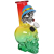 Bongo szklane mini  Skull Rainbow H 15 cm