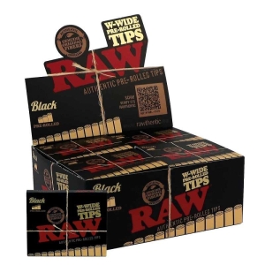 RAW Black Filtry do skrętów Prerolled Tips