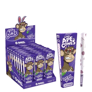 G-Rollz Cones Bored Grape  3 pcs  Cones