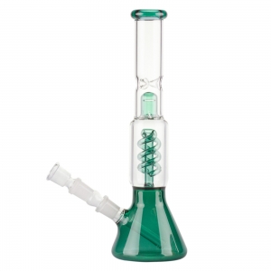 Bongo szklane z filtracją H 35 cm Green