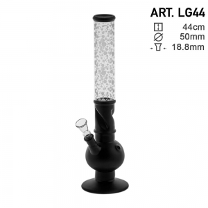 Bongo szklane H 43 cm szlif 18,8 mm Φ 50  mm  Black ICE