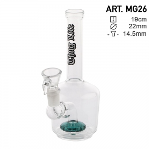 Bongo szklane H 19 cm szlif 14,5 mm Φ 22 mm  Perkolator