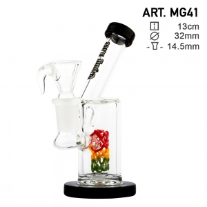 Bongo szklane H 13 cm szlif 14,5  mm Φ 25 Perkolator Thug Life