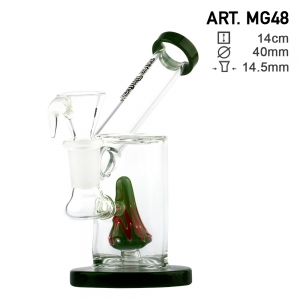 Bongo szklane H 14 cm szlif 14,5  mm Φ 25 Perkolator Thug Life