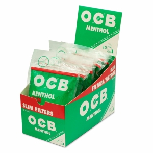 Filtry slim menthol OCB 6 mm