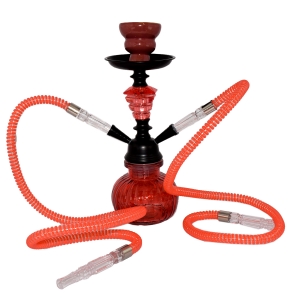 Fajka wodna Shisha H 26 cm / 2 węże Red