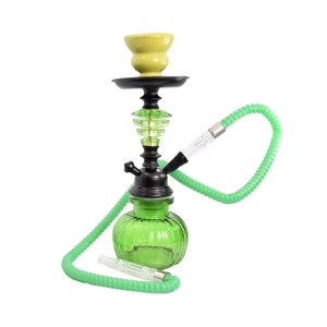 Fajka wodna Shisha H 26 cm / 1 wąż Green