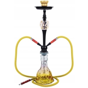 Fajka wodna szisza fajka shisha BIG MIKE - Yellow H 55 cm/2x wąż