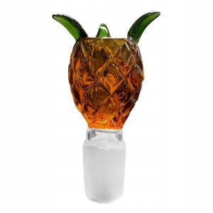 Cybuch szklany do fajki wodnej bongo Glass Bowl Pineapple Yellow 18,8 mm